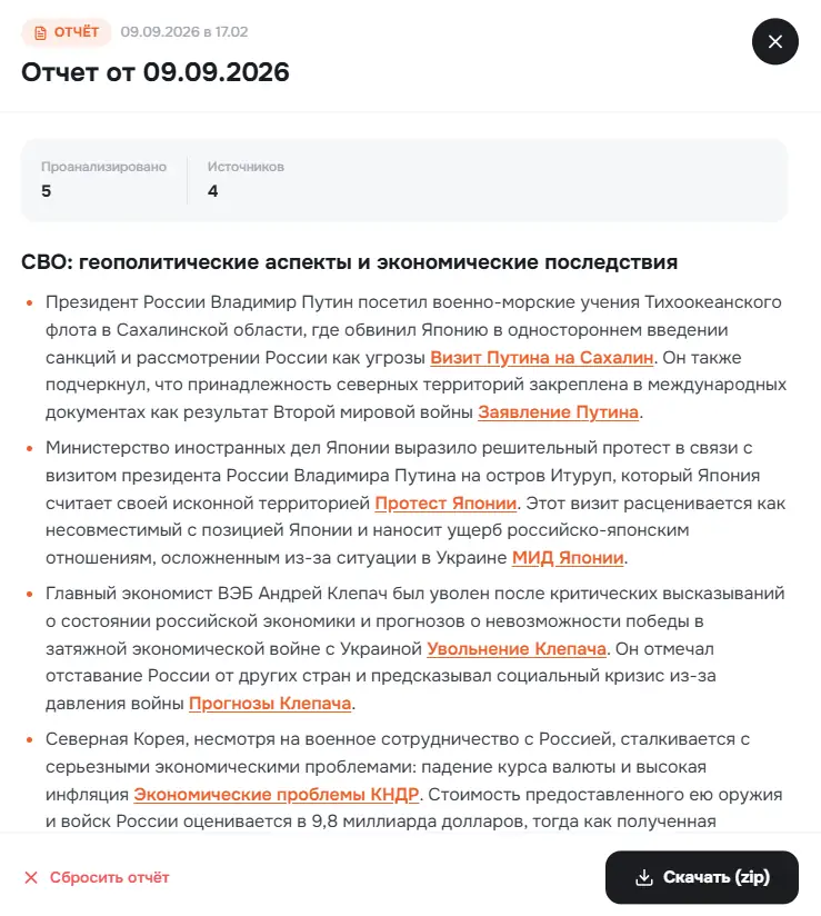 Готовый отчёт